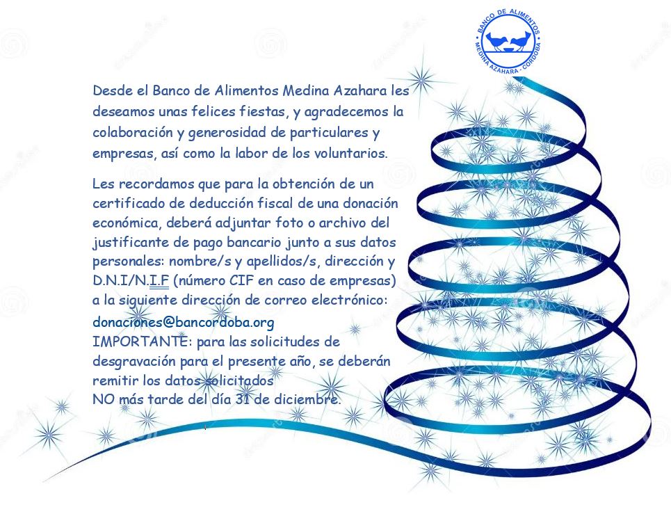 Felices Fiestas donación